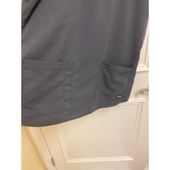 Grey’s Anatomy Charcoal Grey Scrub Uniform Set Size Large & Medium Petite Pants - Picture 5 of 9